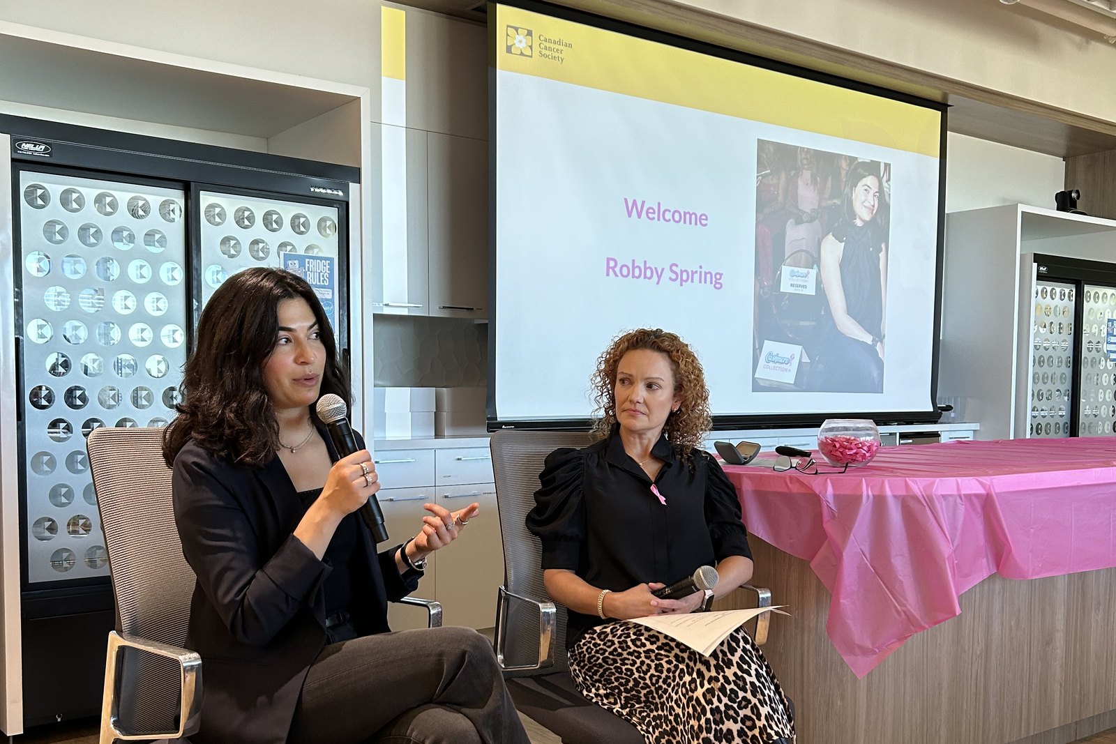 Robby Spring in a fireside conversation at the Canadian Cancer Society